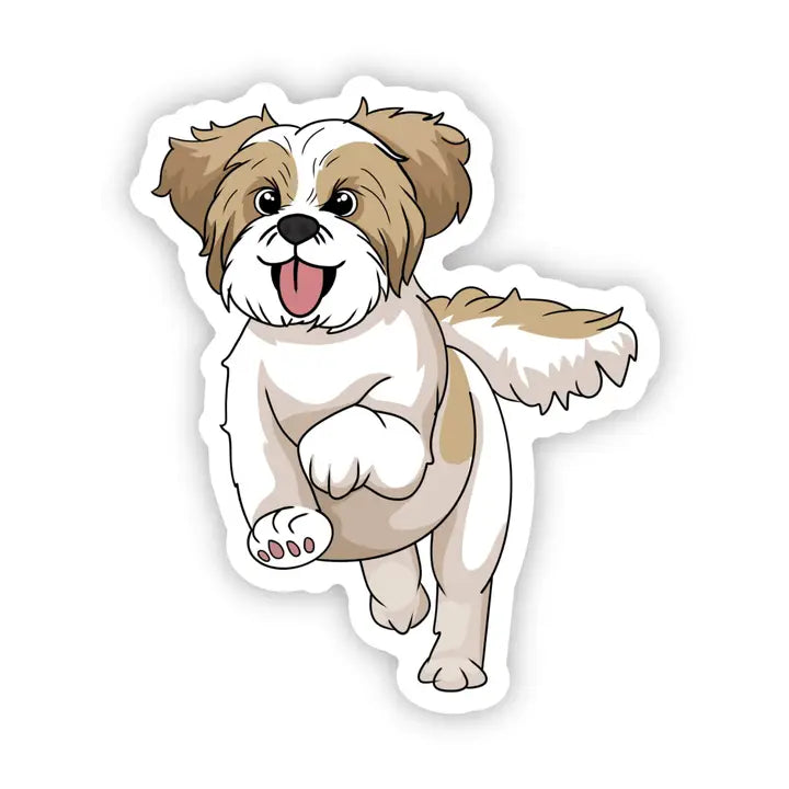 Shih Tzu Running Sticker