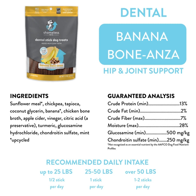 Shameless Pet Dental Sticks for Dogs