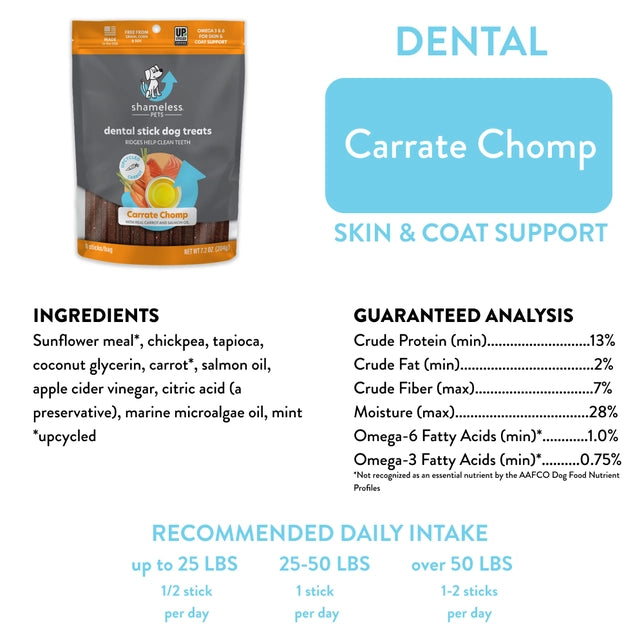 Shameless Pet Dental Sticks for Dogs