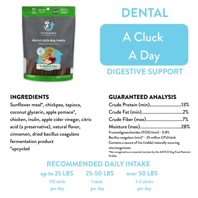 Shameless Pet Dental Sticks for Dogs