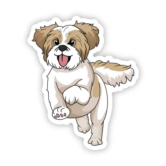 Shih Tzu Running Sticker