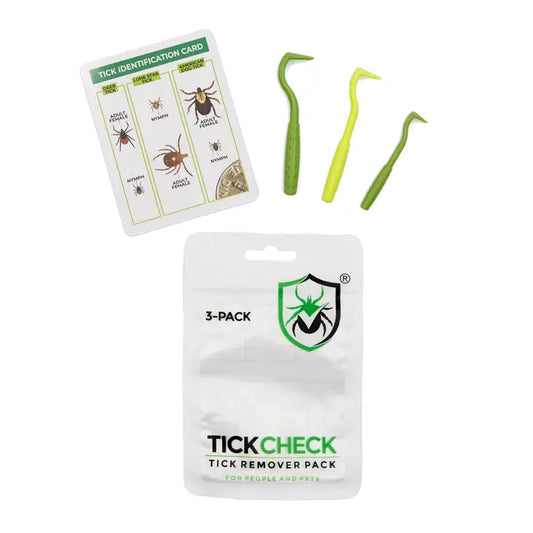 Tickcheck Tick Remover Value 3 Pack - Tick Remover Tools + Tick Identification Card